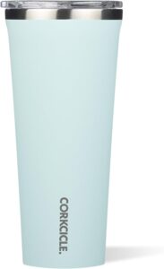 Corkcicle Classic Tumbler - Keeps Drinks Cold for 9 Hours & Hot for 3 - Triple-Insulated Stainless Steel - Holiday Tumbler Gift - 16 oz - Gloss Powder Blue