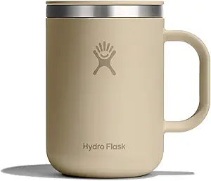 Hydro Flask Coffee Mug – Insulated Stainless Steel, Non Spill, Leak Resistant Travel Mug 24 Oz Oat Tan