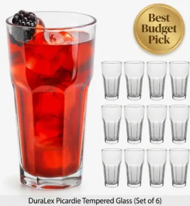 Libbey Gibraltar 16 oz Glass Tumbler, Iconic Heavy Base Glass Drinking Glasses Set of 12, Dishwasher Safe Drinkware Set of 12