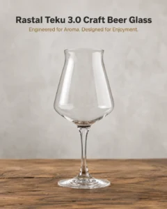 Nucleated Teku 3.0 Stemmed Beer Glass by Rastal - Nucleation Pint Glasses for Better Head Retention, Aroma and Flavor - 14.2 oz Craft Beer Glass for...