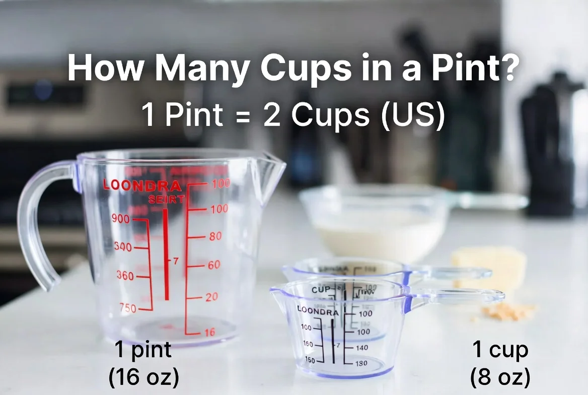how many cups in a pint